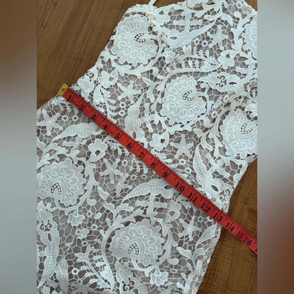 Brand New Stone Cold Fox Lola White Lace Backless One Piece Jumpsuit - Picture 12 of 16